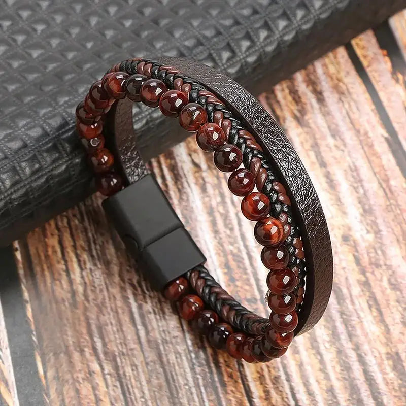 Layered Edge Leather Bracelet