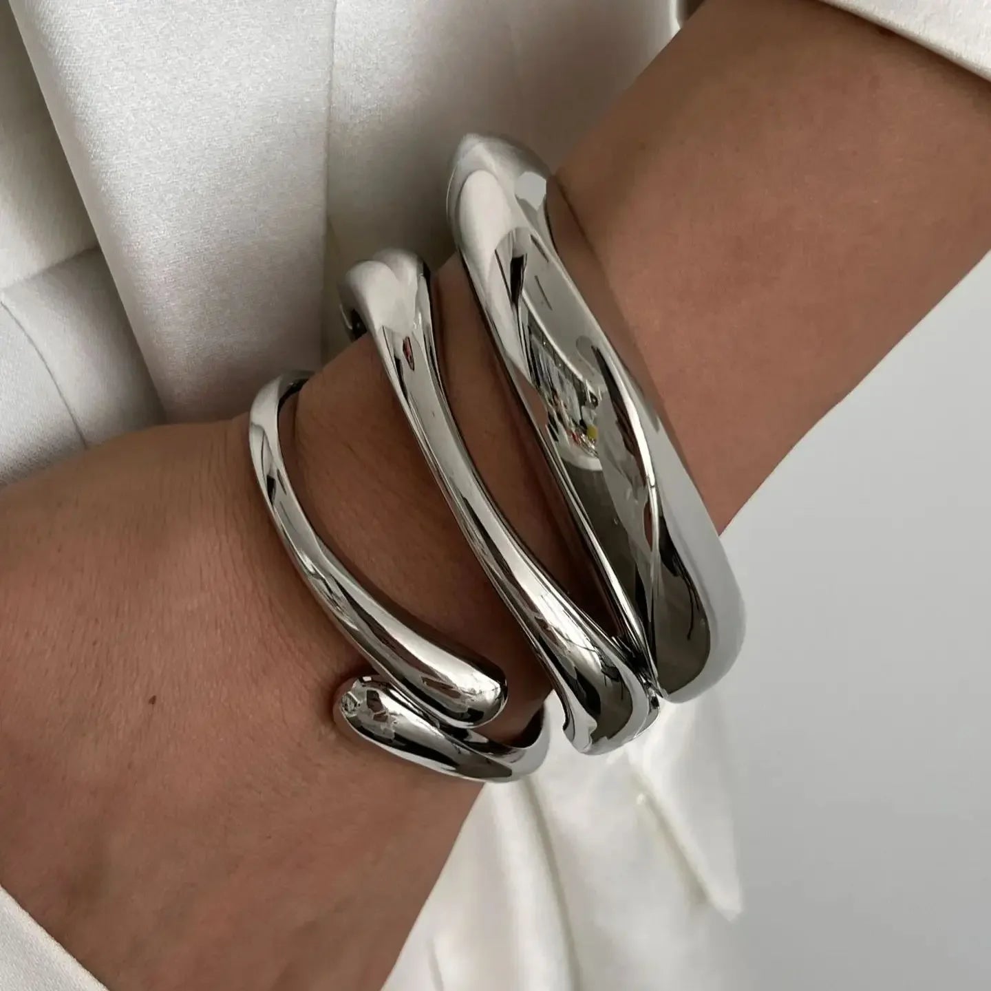 Gold & Silver Metal Cuff