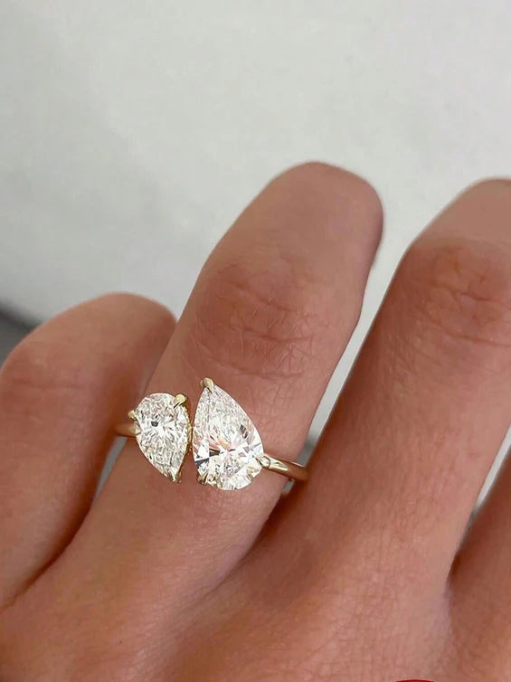 Crystal Teardrop Grace Ring