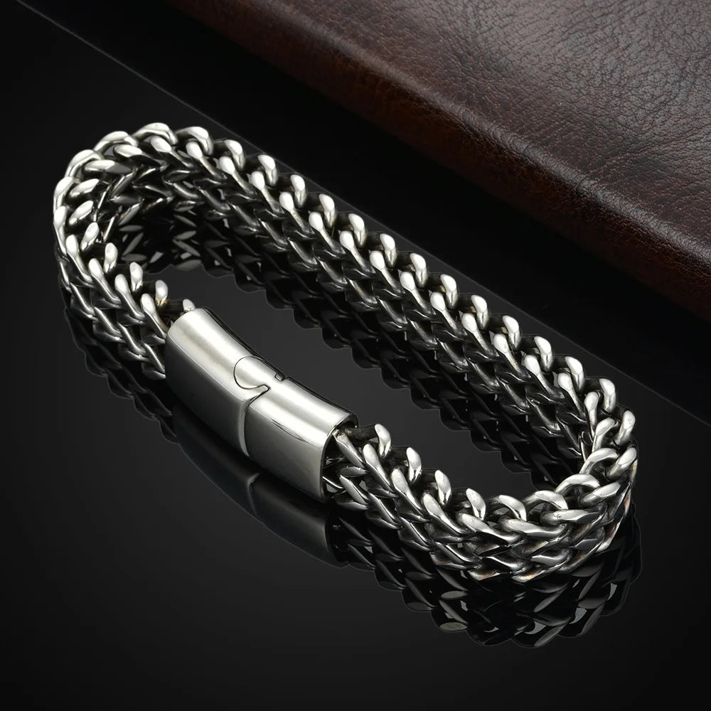 Men’s Stainless Steel Hip-Hop Bracelet