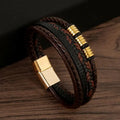 Layered Edge Leather Bracelet