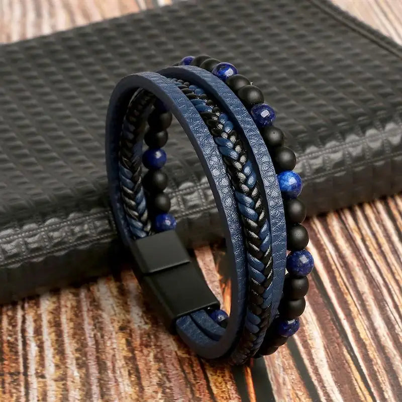 Layered Edge Leather Bracelet