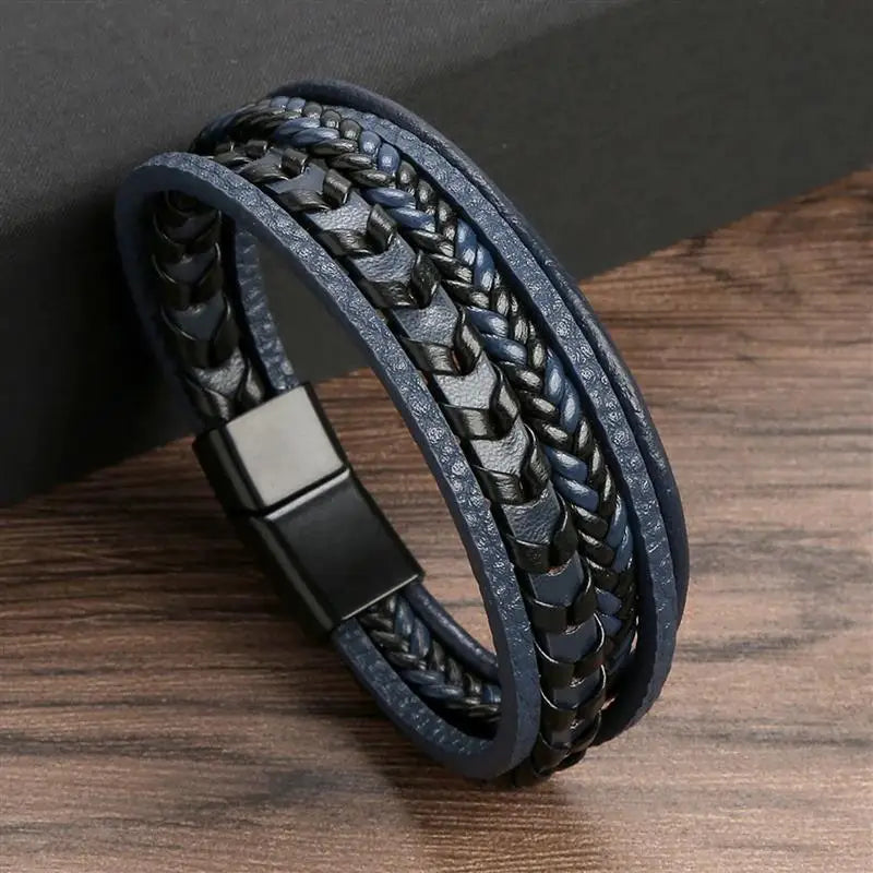 Layered Edge Leather Bracelet