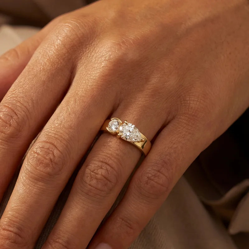 Crystal Teardrop Grace Ring